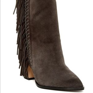 Dolce Vita Ileen Gray Suede fringe booties
